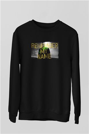 Unisex Breaking Bad Baskılı Siyah Sweatshirt