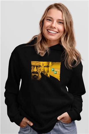 Unisex Breaking Bad Siyah Unisex Kapüşonlu Sweatshirt