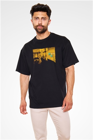Unisex Breaking Bad Siyah Unisex Oversize Tshirt