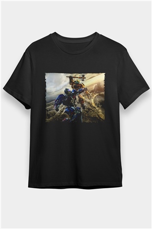 Bumblebee Baskılı Siyah Tshirt