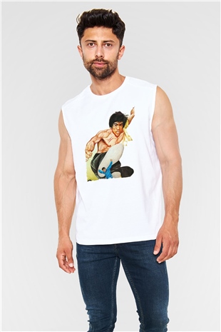 Unisex Büyük Patron (The Big Boss) Baskılı Beyaz Kolsuz T-shirt
