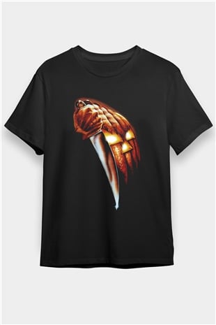 Cadılar Bayramı (Halloween) Baskılı Siyah Tshirt