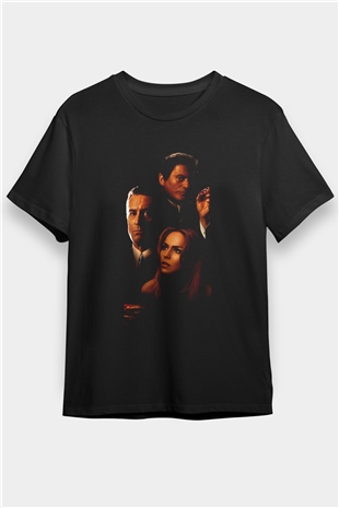 Casino Baskılı Siyah Tshirt