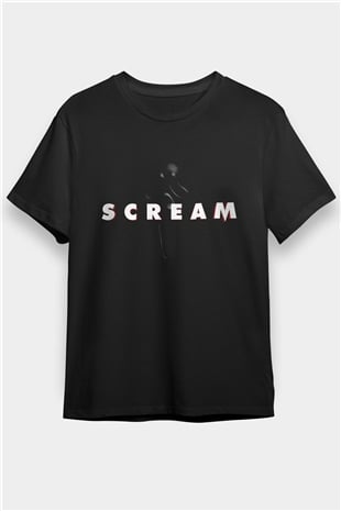 Çığlık (Scream) Baskılı Siyah Tişört