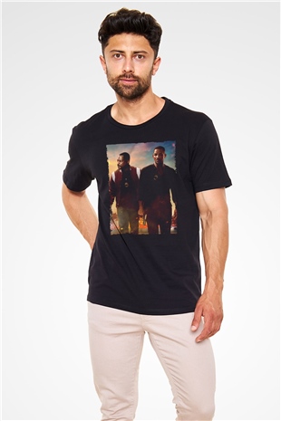 Çılgın İkili 3 (Bad Boys for Life) Baskılı Siyah Tişört