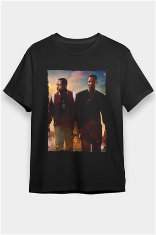Çılgın İkili 3 (Bad Boys for Life) Baskılı Siyah Tişört