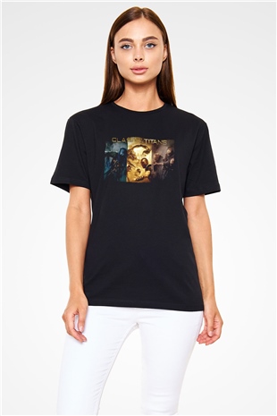 Clash of the Titans Baskılı Siyah Tshirt