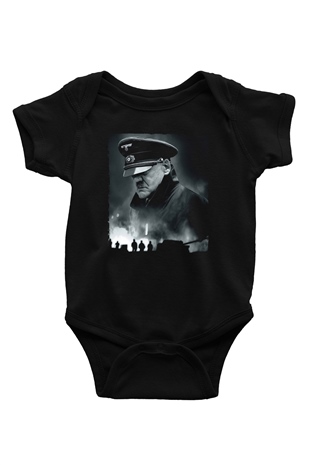 Unisex Çöküş (Downfall) Baskılı Siyah Bebek Body - Zıbın