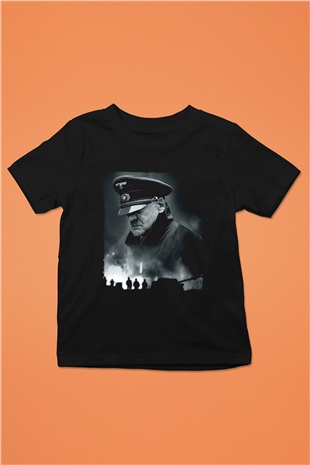 Unisex Çöküş (Downfall) Baskılı Siyah Çocuk T-shirt