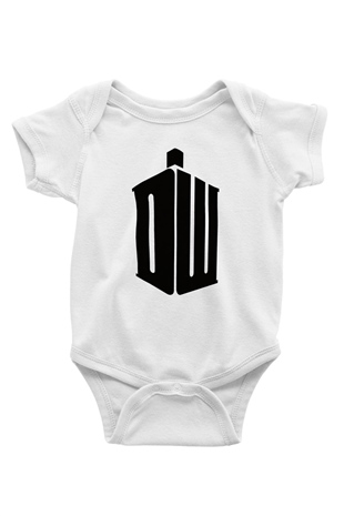 Unisex Doctor Who Baskılı Bebek Body - Zıbın