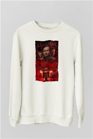 Unisex Doktor Uyku - Doctor Sleep Baskılı Beyaz Sweatshirt