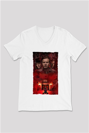 Unisex Doktor Uyku - Doctor Sleep Baskılı Beyaz V Yaka Tshirt