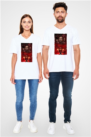 Unisex Doktor Uyku - Doctor Sleep Baskılı Beyaz V Yaka Tshirt