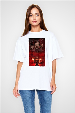 Unisex Doktor Uyku - Doctor Sleep Baskılı Beyaz Oversize Oversize T-shirt