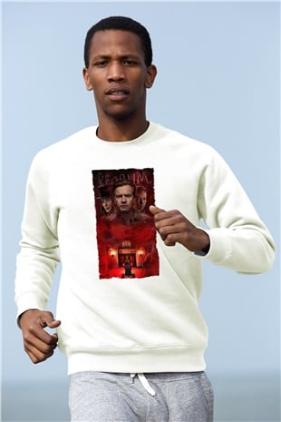 Unisex Doktor Uyku - Doctor Sleep Baskılı Beyaz Sweatshirt