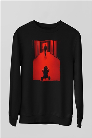 Unisex Doktor Uyku (Doctor Sleep) Baskılı Siyah Sweatshirt