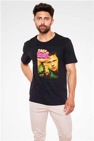 Dövüş Kulübü (Fight Club) Baskılı Siyah T-shirt