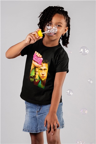 Unisex Dövüş Kulübü (Fight Club) Baskılı Siyah Çocuk T-shirt