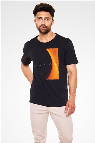 Dune Baskılı Siyah T-Shirt