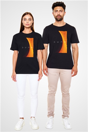 Dune Baskılı Siyah T-Shirt