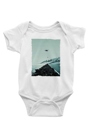 Unisex Dunkirk Baskılı Bebek Body - Zıbın