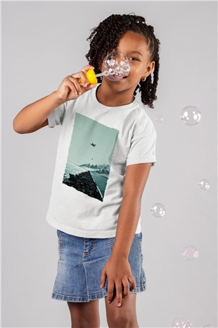 Unisex Dunkirk Baskılı Beyaz Çocuk Tshirt