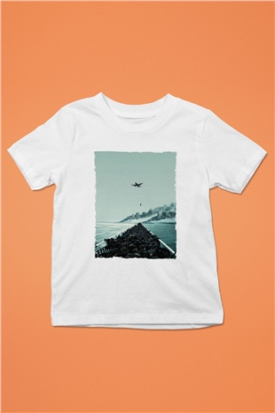 Unisex Dunkirk Baskılı Beyaz Çocuk Tshirt