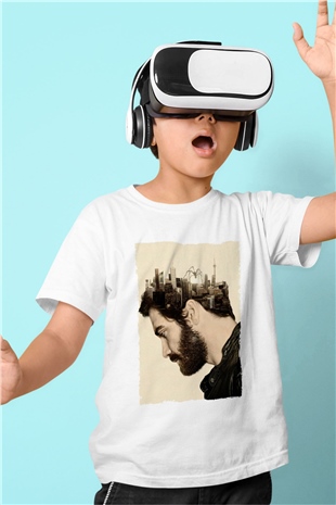 Unisex Düşman (Enemy) Baskılı Beyaz Çocuk Tshirt