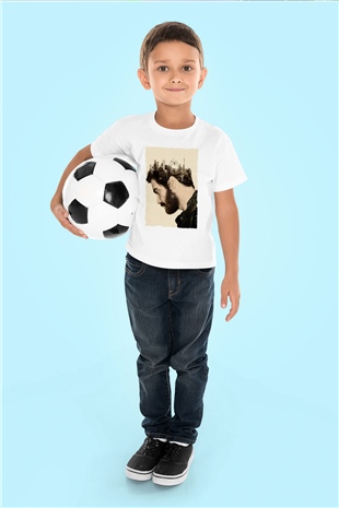 Unisex Düşman (Enemy) Baskılı Beyaz Çocuk Tshirt