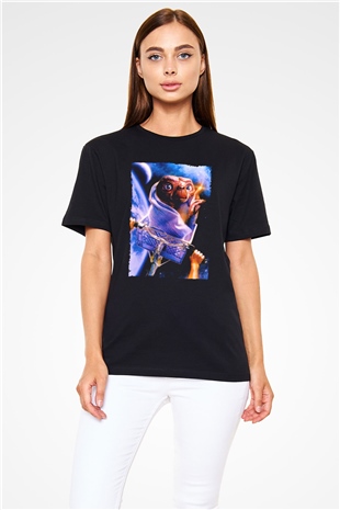 E.T. (E.T. the Extra-Terrestrial) Baskılı Siyah Tshirt