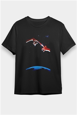 E.T. (E.T. the Extra-Terrestrial) Baskılı Siyah T-shirt