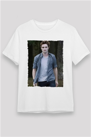 Edward Cullen Baskılı Beyaz Tshirt