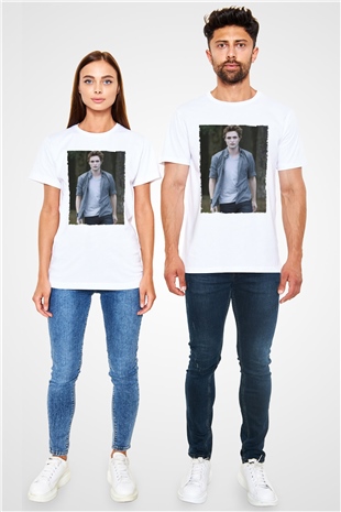 Edward Cullen Baskılı Beyaz Tshirt