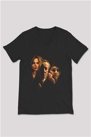 Unisex En İyi Teklif (The Best Offer) Baskılı Siyah V Yaka T-shirt