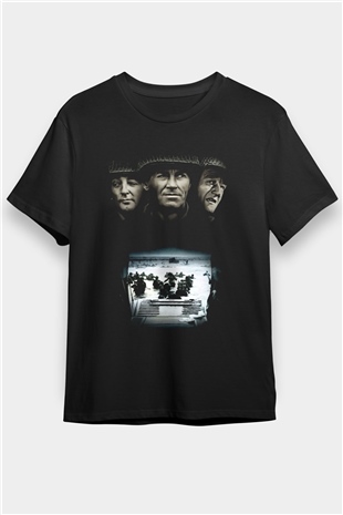 En Uzun Gün (The Longest Day) Baskılı Siyah T-Shirt