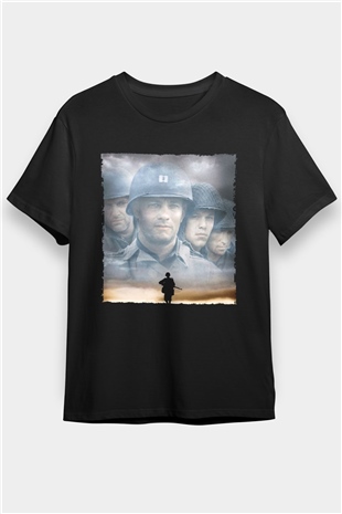 Er Ryanı Kurtarmak (Saving Private Ryan) Baskılı Siyah Tişört