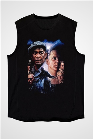 Unisex Esaretin Bedeli (The Shawshank Redemption) Baskılı Siyah Kolsuz Tshirt