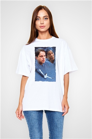 Unisex Esaretin Bedeli (The Shawshank Redemption) Baskılı Beyaz Oversize Tişört