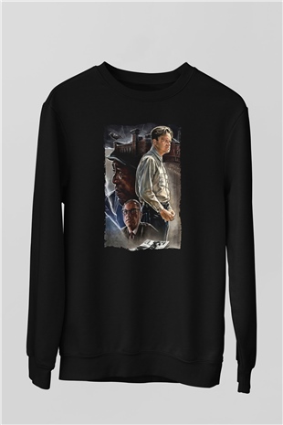 Unisex Esaretin Bedeli (The Shawshank Redemption) Baskılı Siyah Sweatshirt