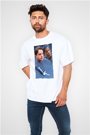 Unisex Esaretin Bedeli (The Shawshank Redemption) Baskılı Beyaz Oversize Tişört