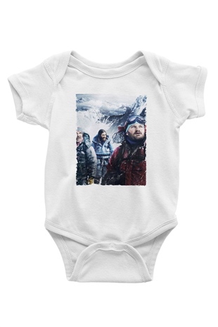 Unisex Everest Dağı Baskılı Bebek Body - Zıbın