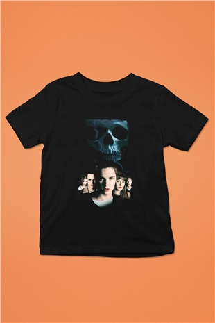 Unisex Final Destination Baskılı Siyah Çocuk T-shirt
