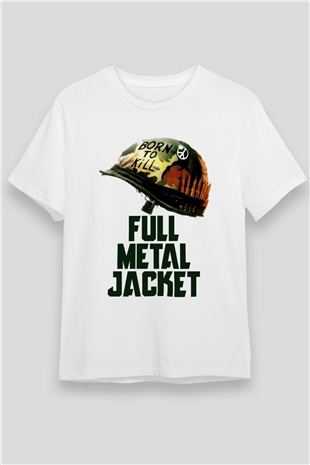 Full Metal Jacket Baskılı Beyaz Tshirt