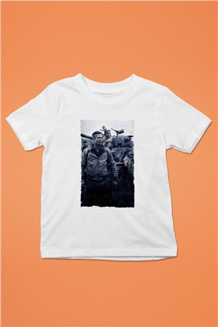 Unisex Fury Baskılı Beyaz Çocuk Tshirt