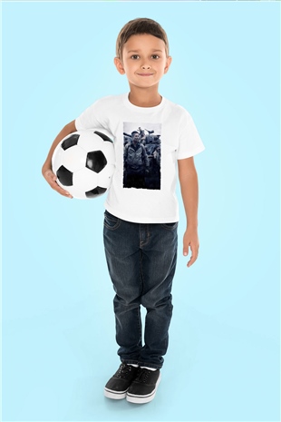 Unisex Fury Baskılı Beyaz Çocuk Tshirt