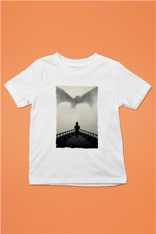 Unisex Game of Thrones Baskılı Beyaz Çocuk Tişört