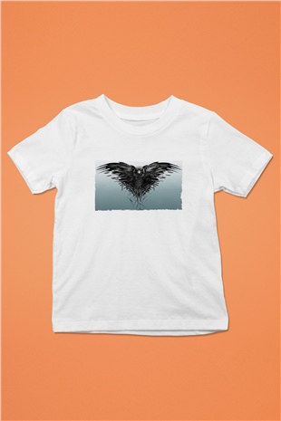 Unisex Game of Thrones Baskılı Beyaz Çocuk Tshirt