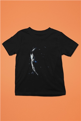 Unisex Game of Thrones Baskılı Siyah Çocuk Unisex T-shirt