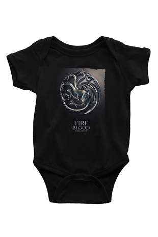 Unisex Game of Thrones Siyah Çocuk Unisex Tshirt