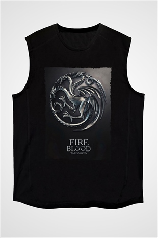 Unisex Game of Thrones Siyah Unisex Kolsuz Tshirt